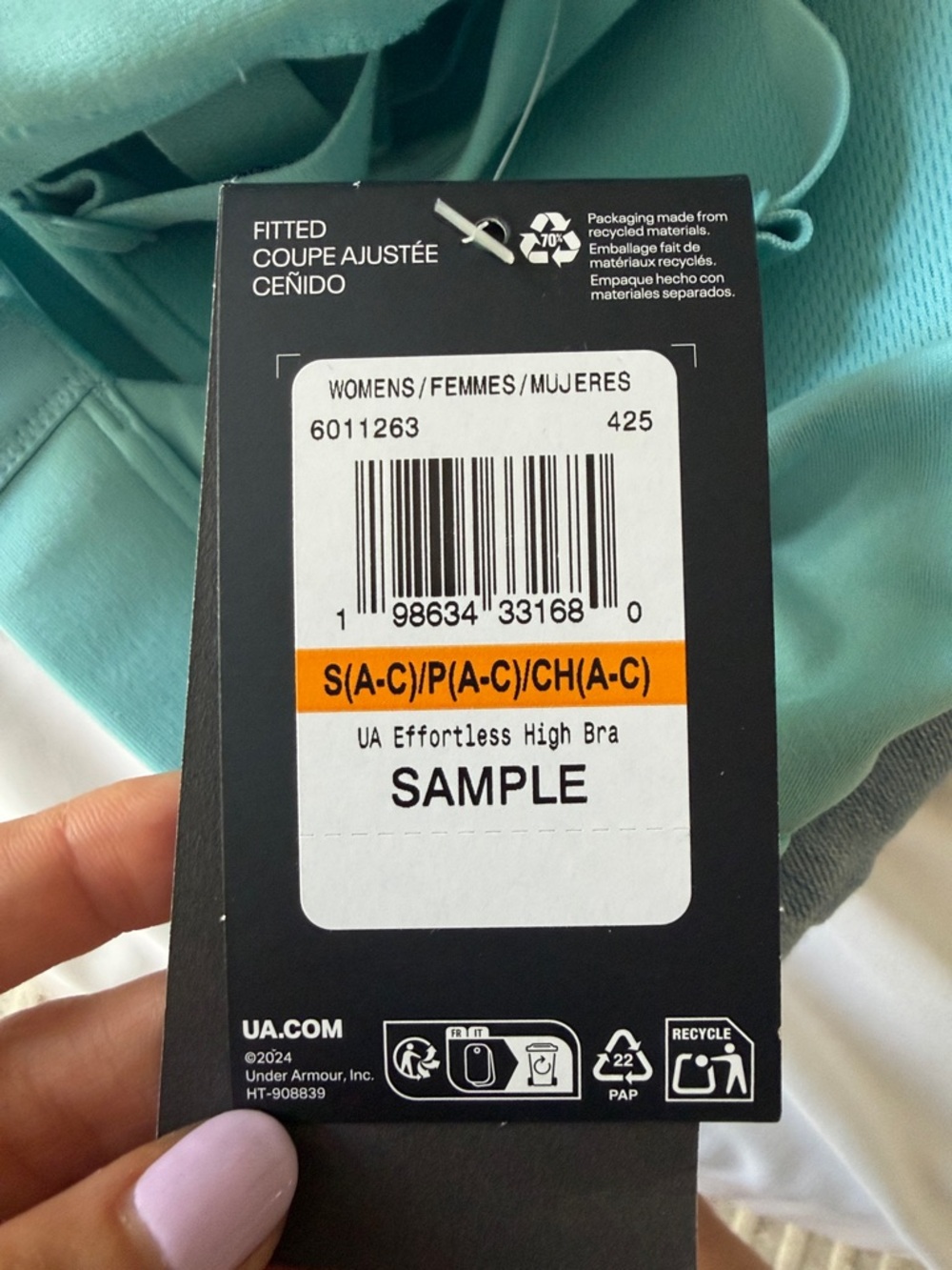 Under Armour Effortless High Impact Sports Bra NWT Size Small - Picture 5 of 5